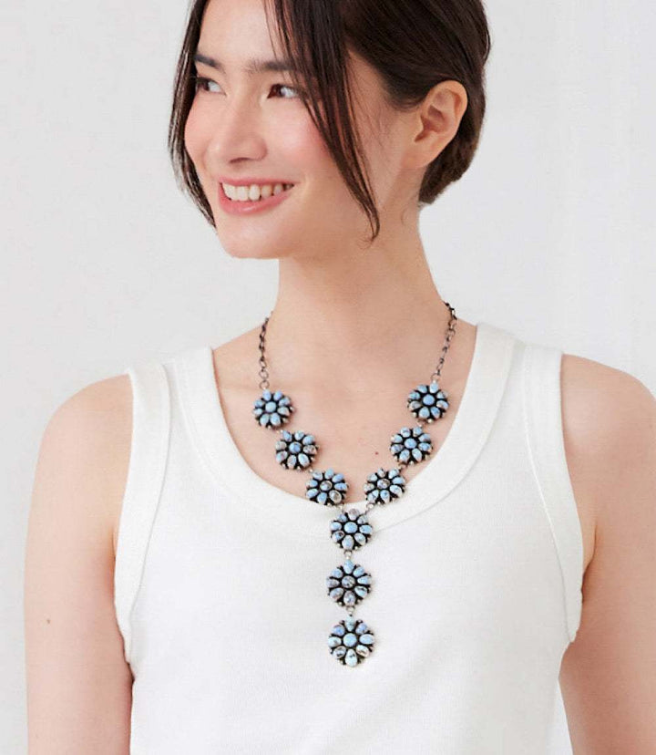 Golden Hill Turquoise Cluster Lariat Set