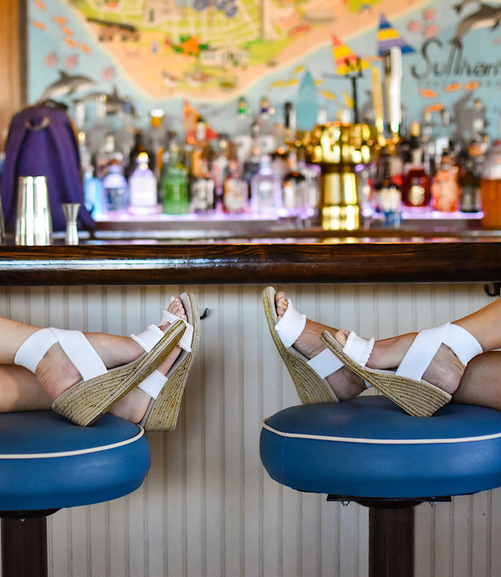 Carolina Scalloped Espadrille Wedge Sandals