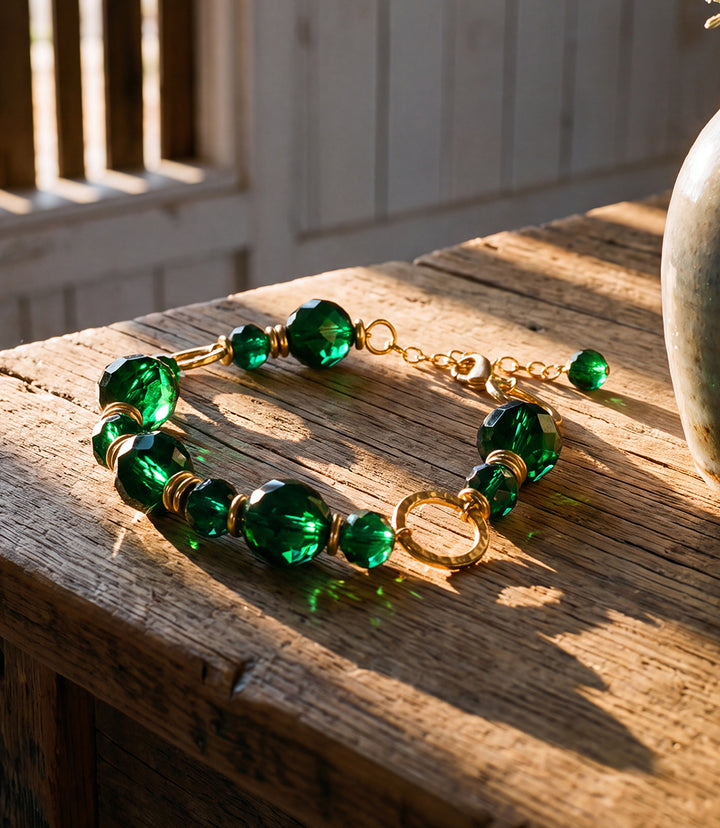 Beaded Emerald Bracelet