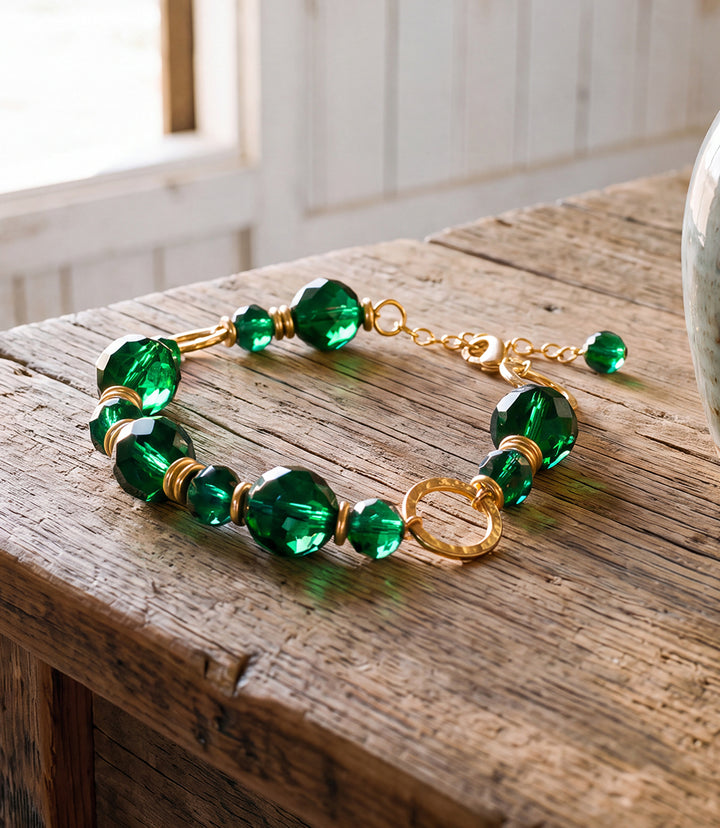 Beaded Emerald Bracelet