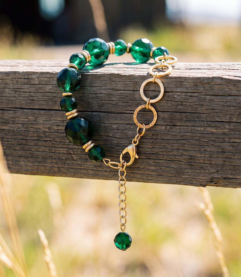 Beaded Emerald Bracelet