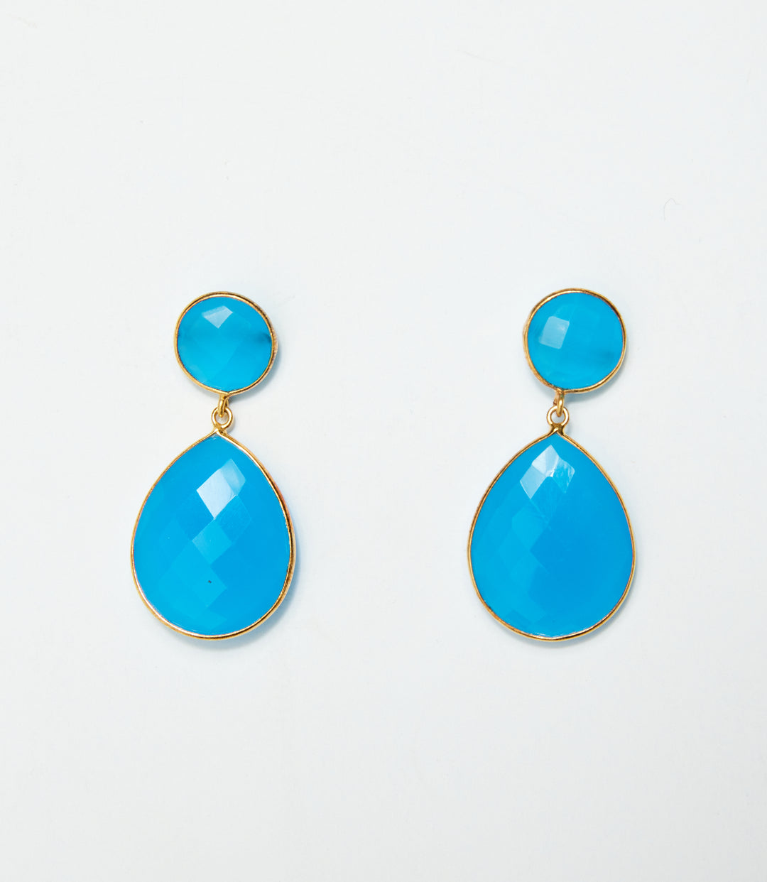 Teardrop Gemstone Drop Earrings