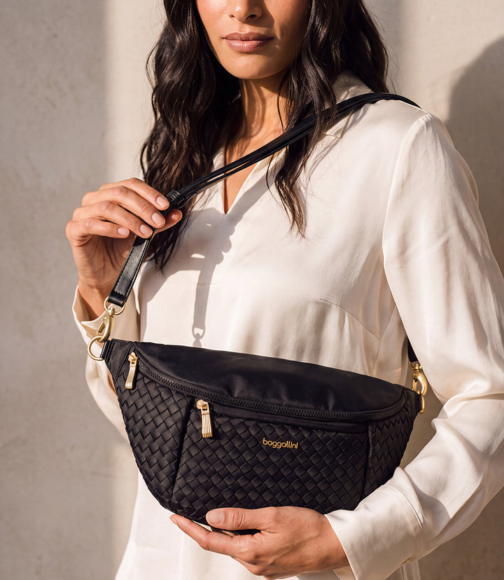 Baggalini Stanton Woven Crossbody Bag