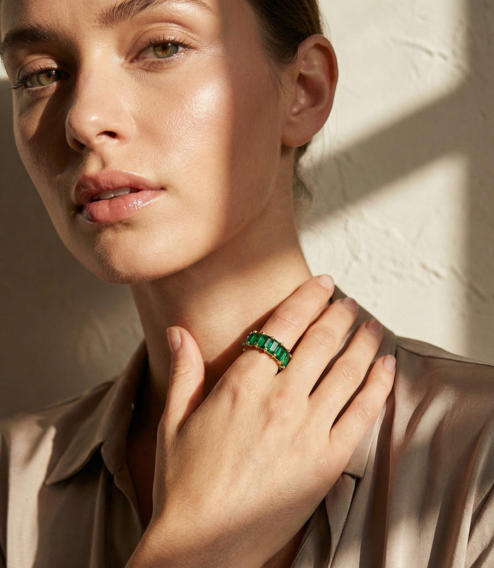 Baguette Gemstone Ring