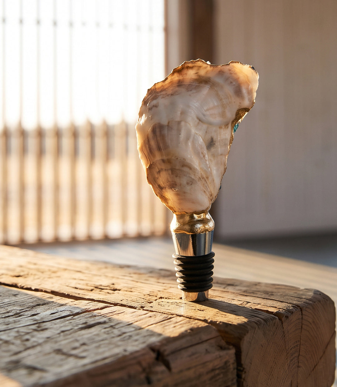 Ocean Breeze Oyster Shell Wine Stopper