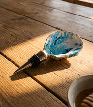 Ocean Breeze Oyster Shell Wine Stopper