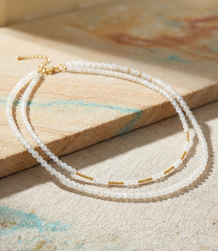 Beaded Moonstone Necklace