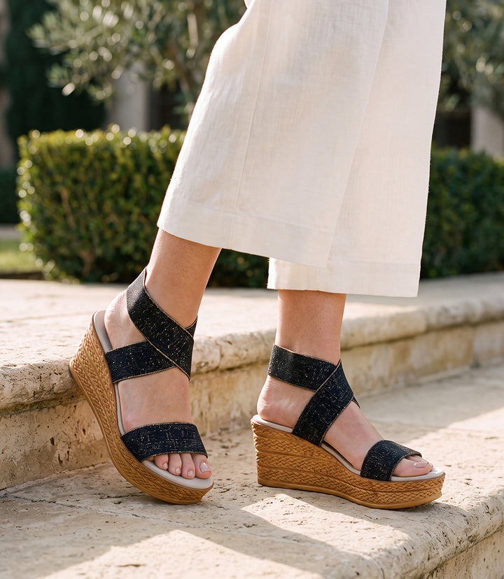 Charleston Shoe Co. Bermuda Strappy Wedge Sandals