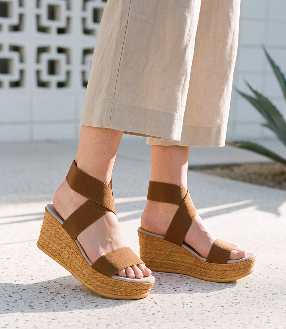 Charleston Shoe Co. Bermuda Strappy Wedge Sandals