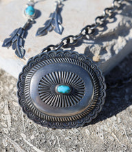 Embellished Sterling Silver Turquoise Necklace