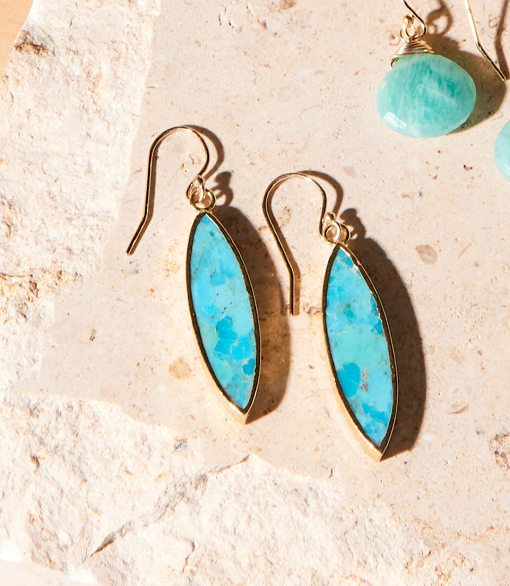 Marquise Turquoise Earrings