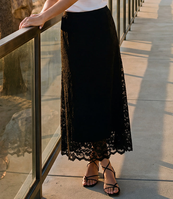 Lace Midi Skirt