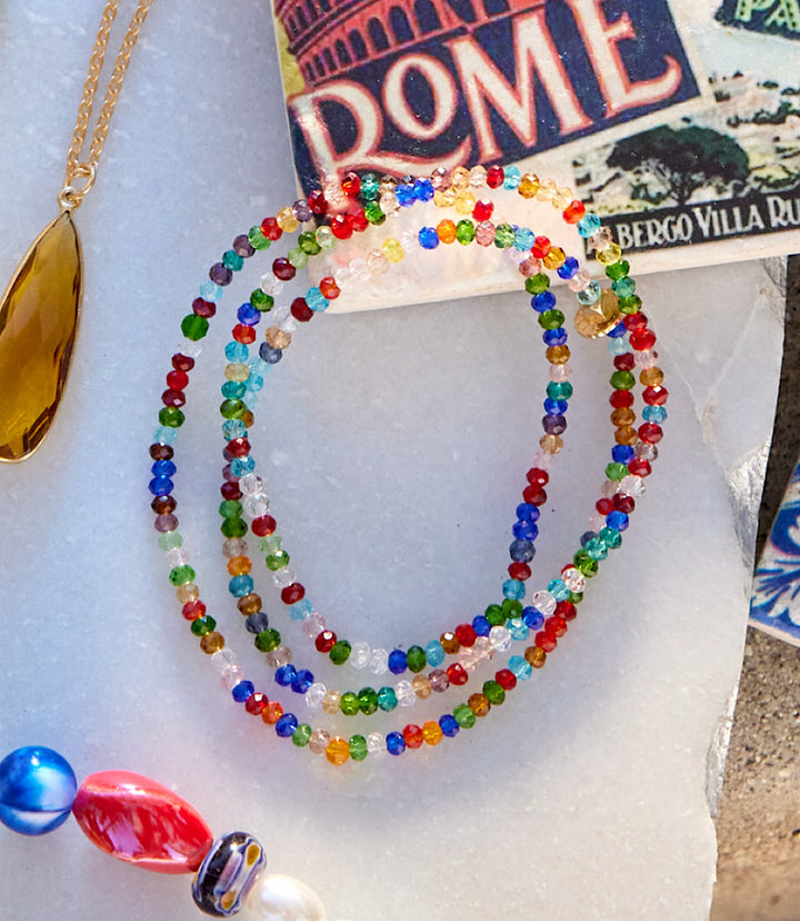 Crystal Beaded Stretch Bracelet