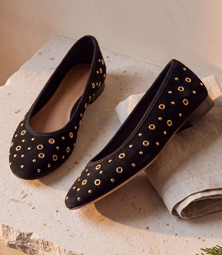 Dolce Vita Caret Stud Embellished Ballet Flats
