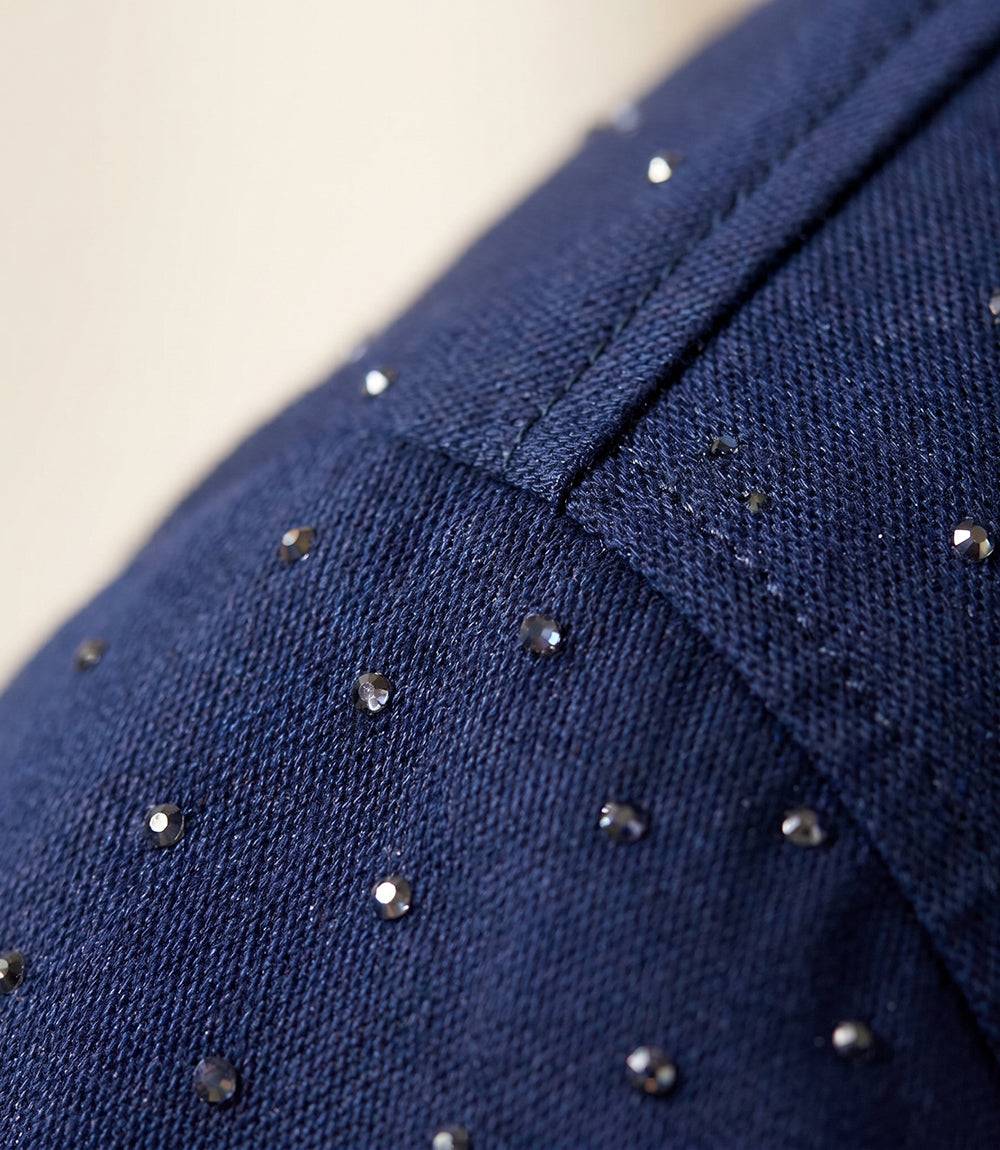 Cuffed Sleeve Embellished Dress