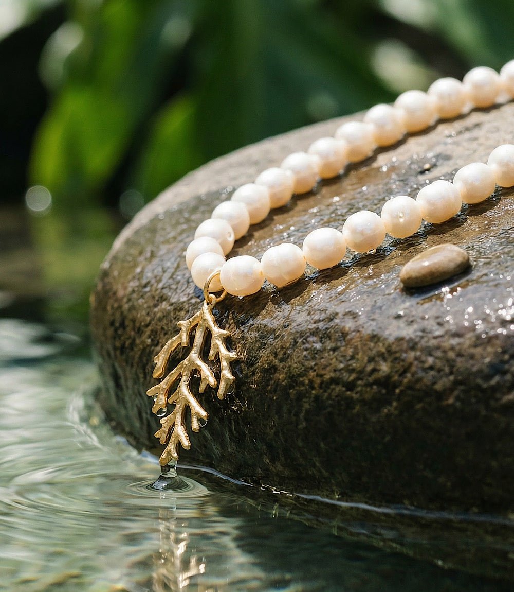 Coral Reef Pearl Necklace