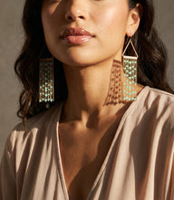 Dangling Gemstone Bead Earrings
