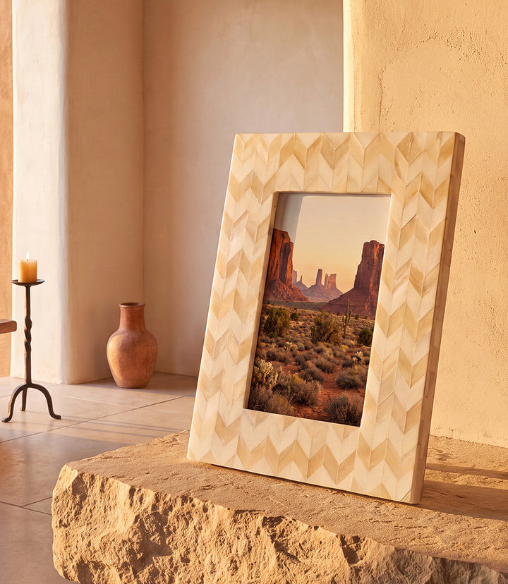 Mosaic Bone Picture Frame