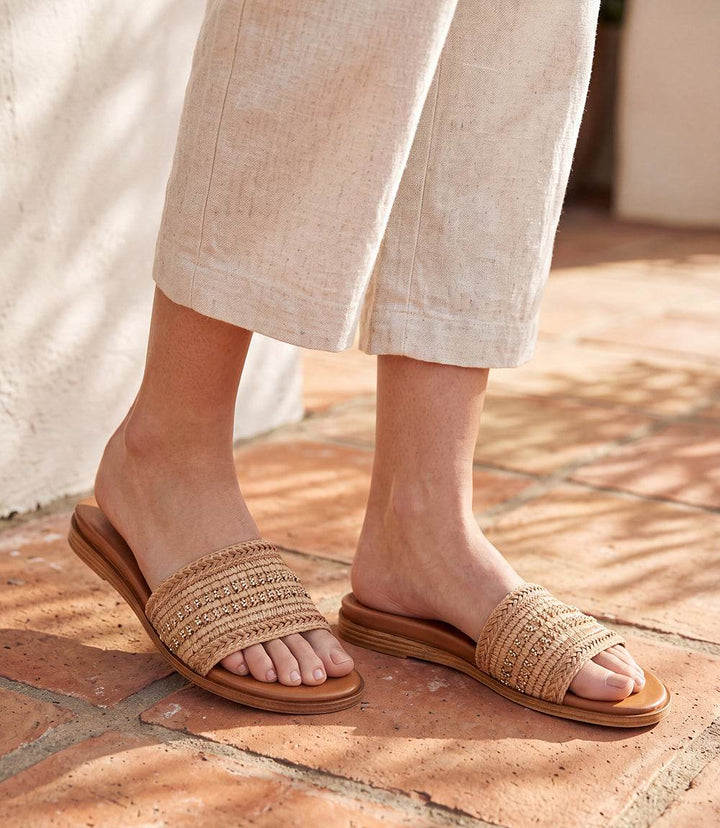 Seychelles Destination Boho Embellished Slides