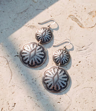 Sterling Silver Double Concho Earrings