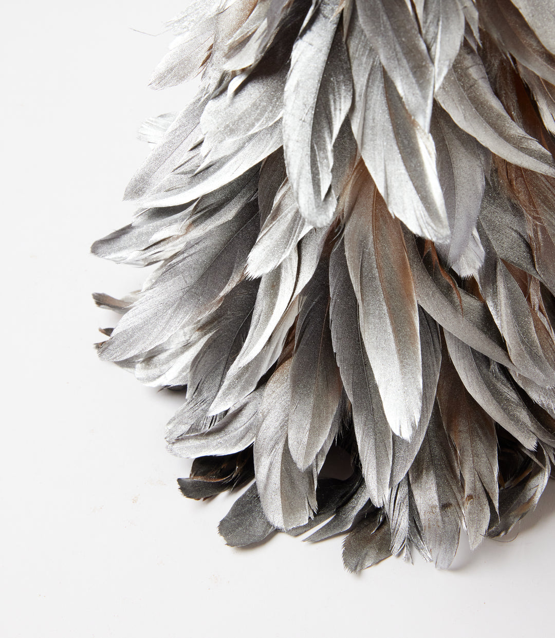 Flocked Feather Metallic Tree