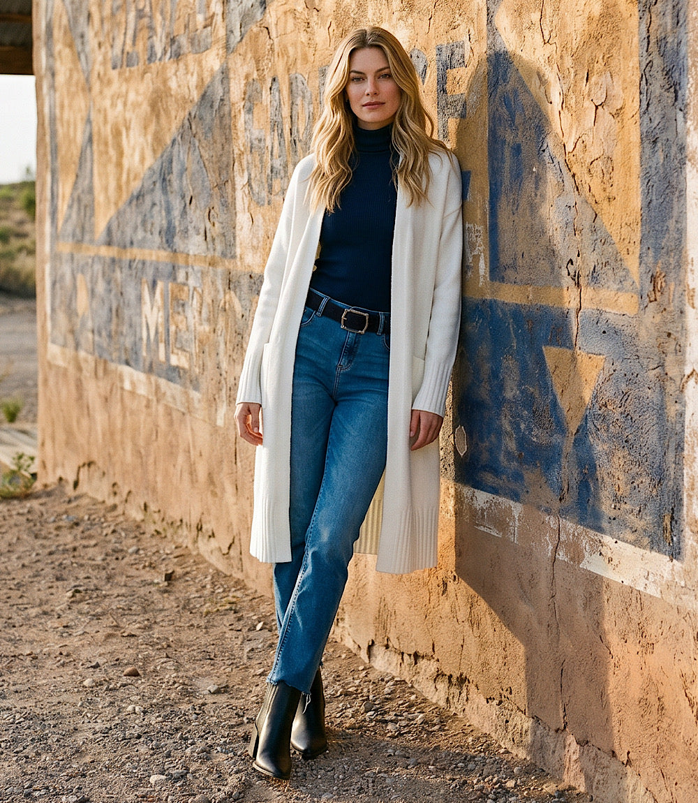 Long Open Front Cardigan Sweater