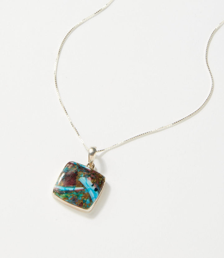 Bronze Turquoise Pendant Necklace
