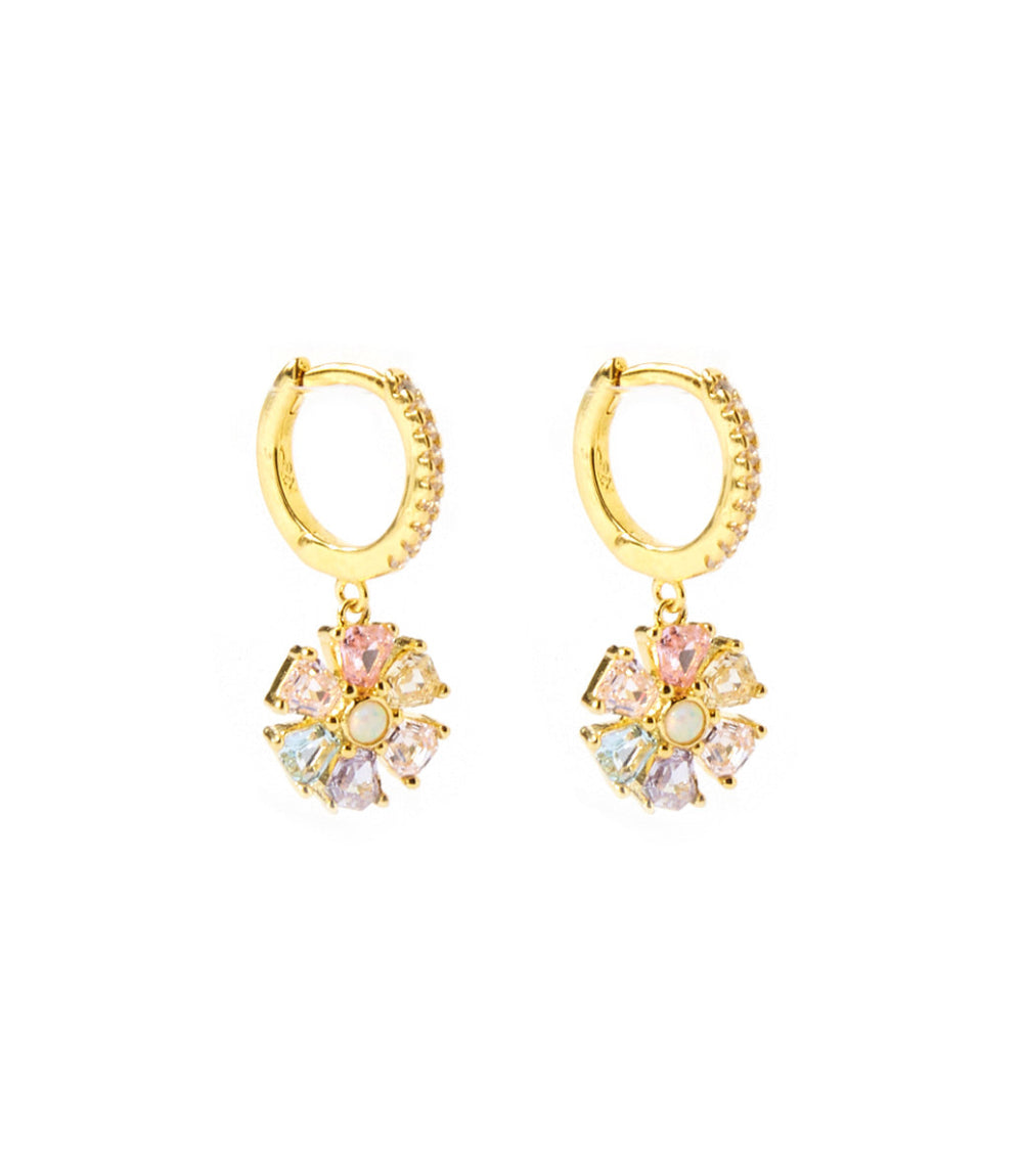 Crystal Pinwheel Earrings