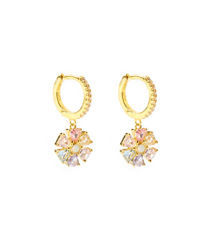 Crystal Pinwheel Earrings