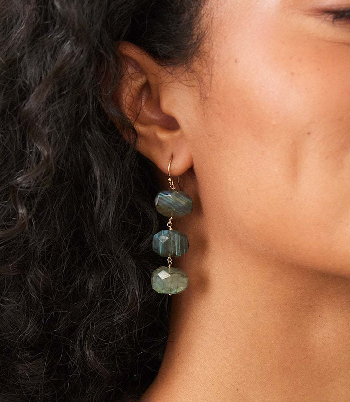 Tiered Gemstone Earrings