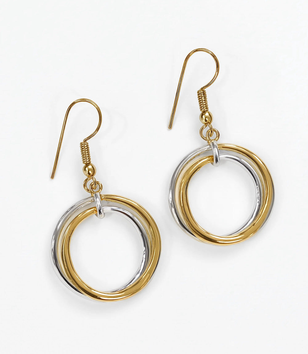 Mixed Metal Hoop Earrings
