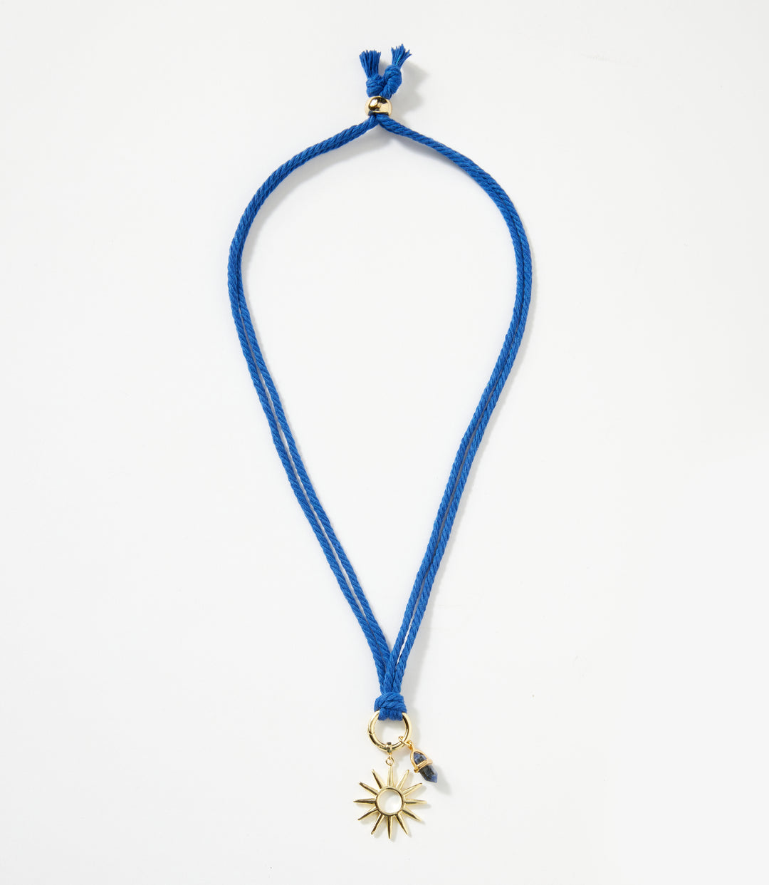 Sun And Sodalite Point Cord Necklace