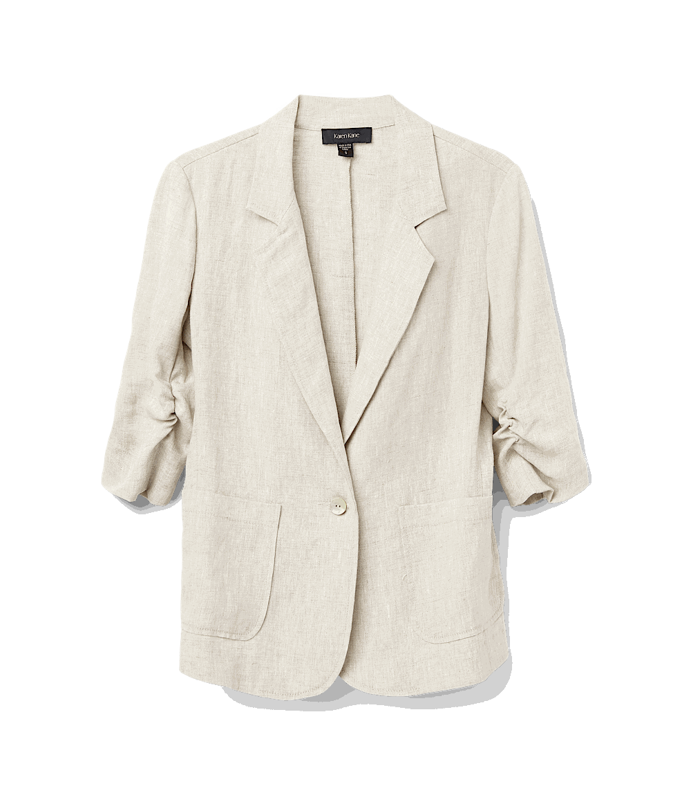 Ruched Sleeve Jacket