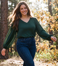 Plus Size Layered Sleeve Asymmetric Top