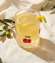Cherry Hand-Painted Drinking Glass