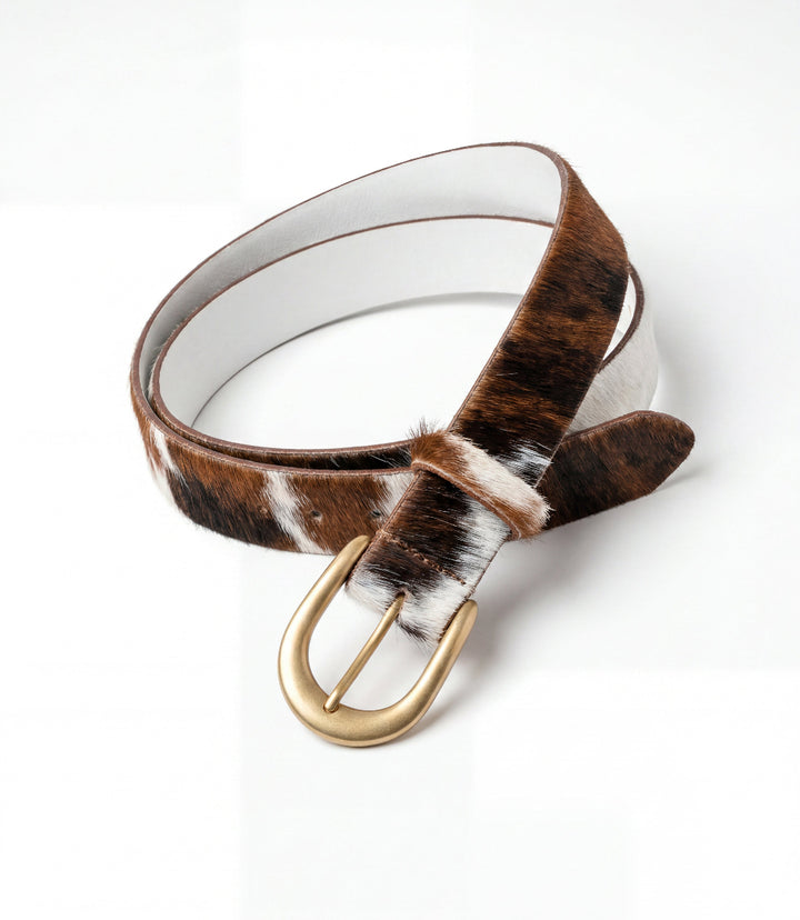 Streets Ahead Calf Hair Animal Print Belt