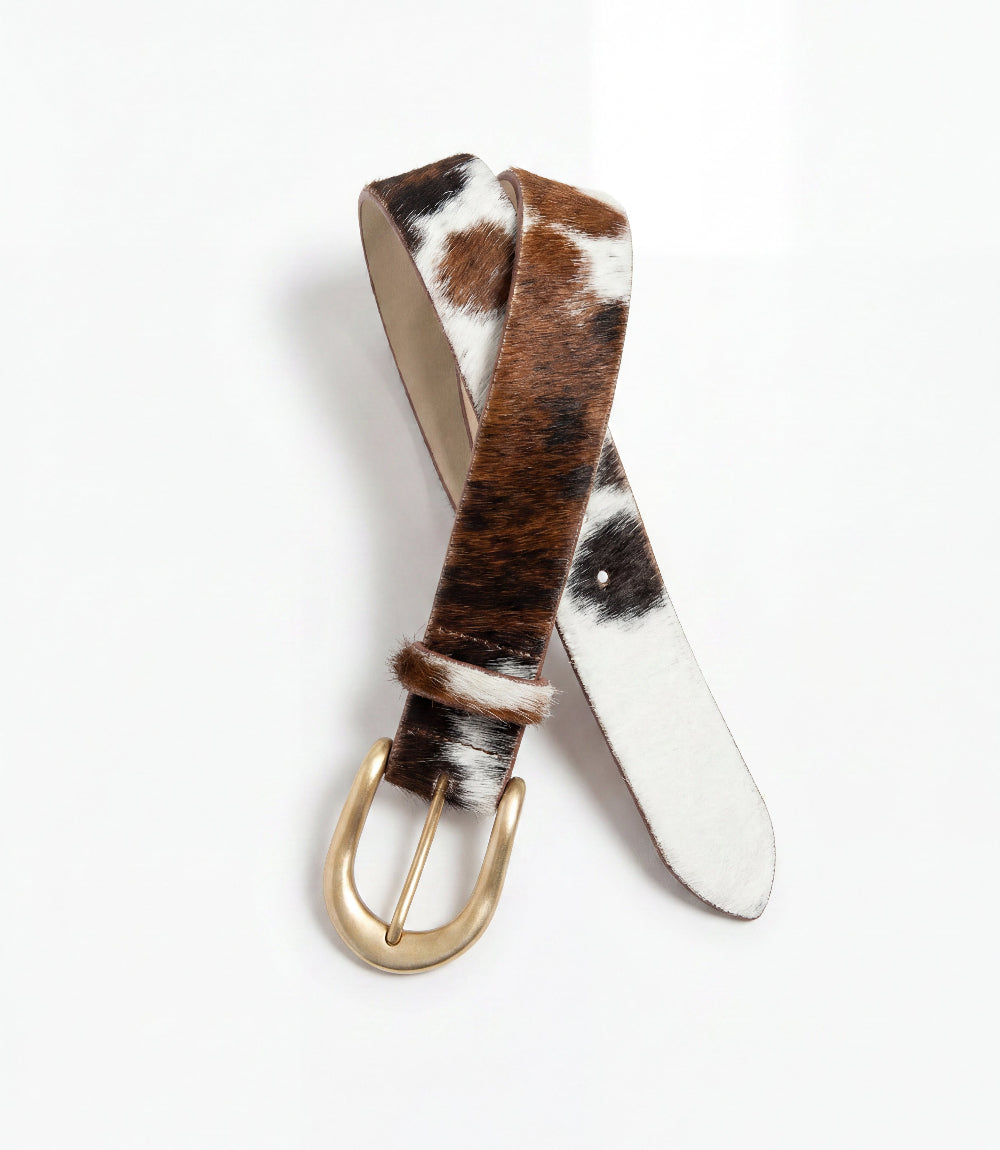 Streets Ahead Calf Hair Animal Print Belt