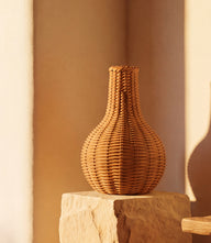 Laguna Column Basket Weave Resin Vase