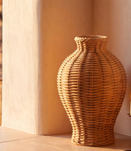 Montecito Orb Basket Weave Resin Vase