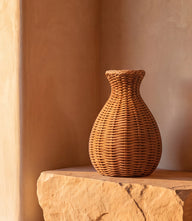 Newport Taper Basket Weave Resin Vase