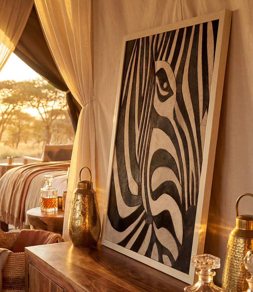 Leather Zebra Print Abstract Wall Art – Karen Kane