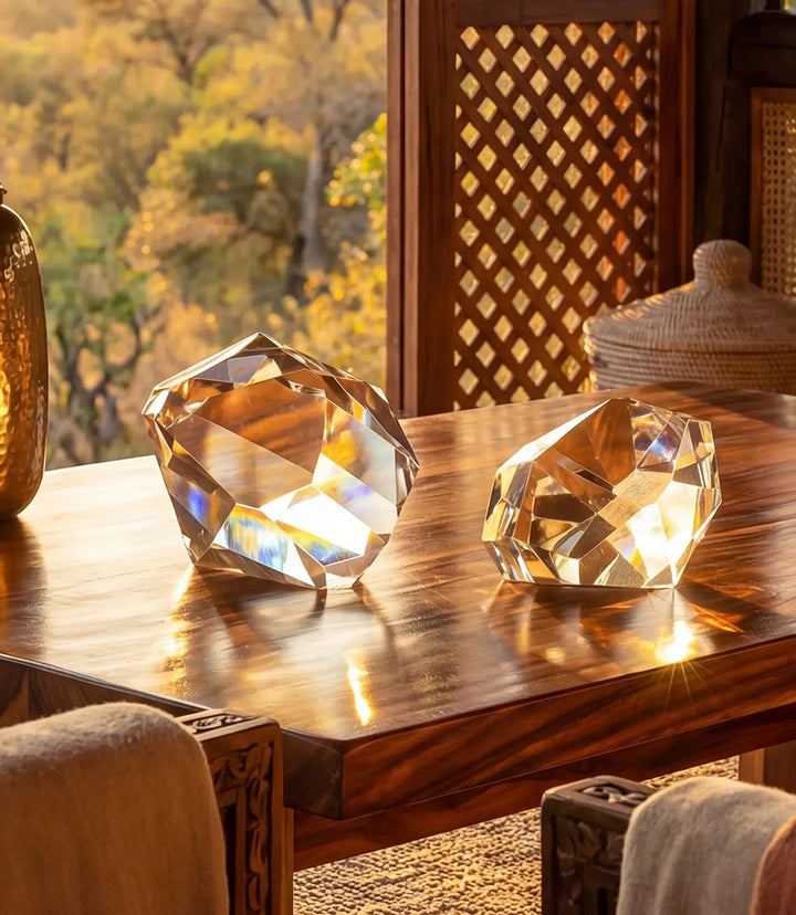 Large Crystal Prism Paperweight