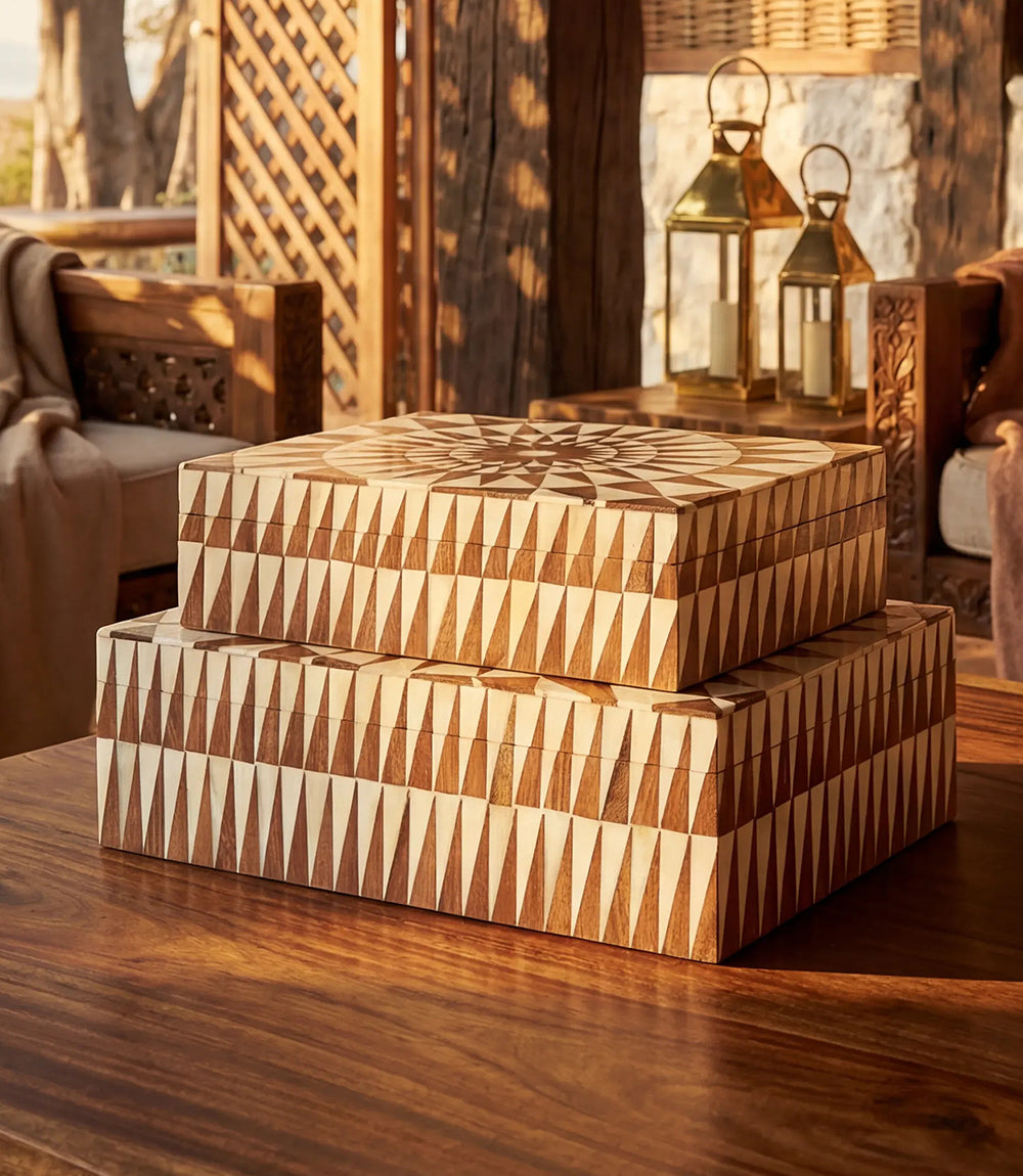 Small Mosaic Bone Decorative Box
