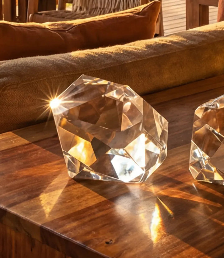 Large Crystal Prism Paperweight