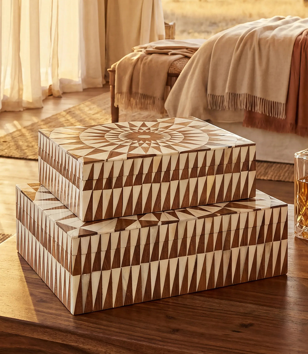 Small Mosaic Bone Decorative Box