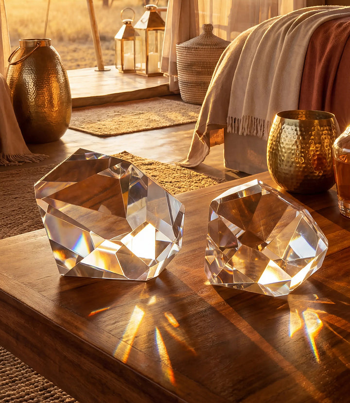 Large Crystal Prism Paperweight