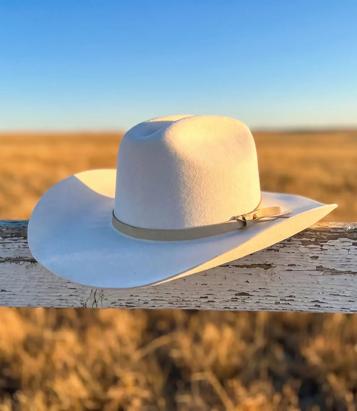 Wool Rancher Hat With Leather Belt