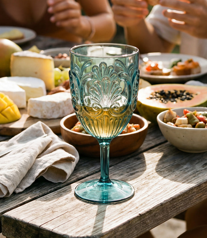 Acrylic Fleur Wine Glass