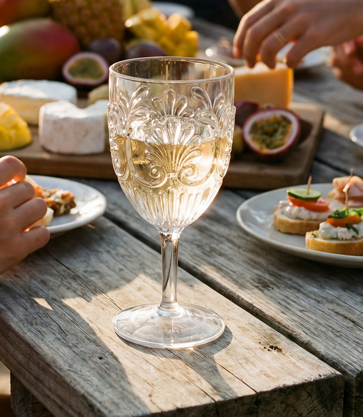 Acrylic Fleur Wine Glass