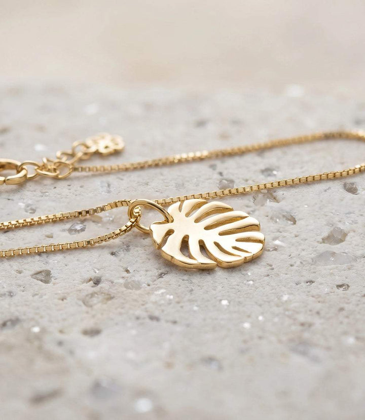 Tropical Leaf Charm Necklace